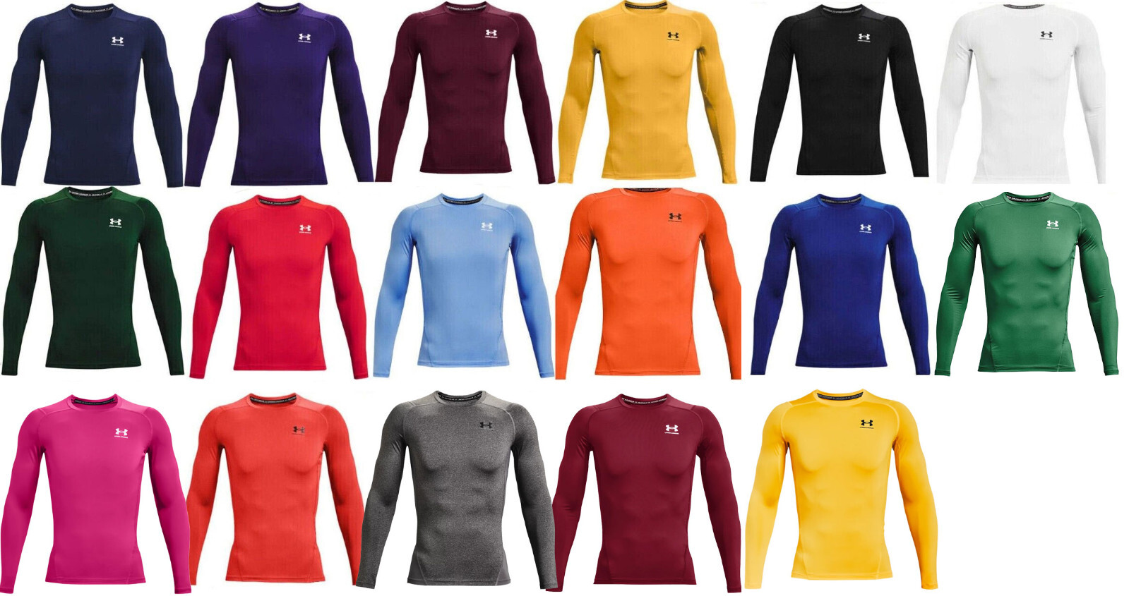 Under Armour Men's HeatGear Long Sleeve Compression Shirt-1361524-FREE SHIPPING