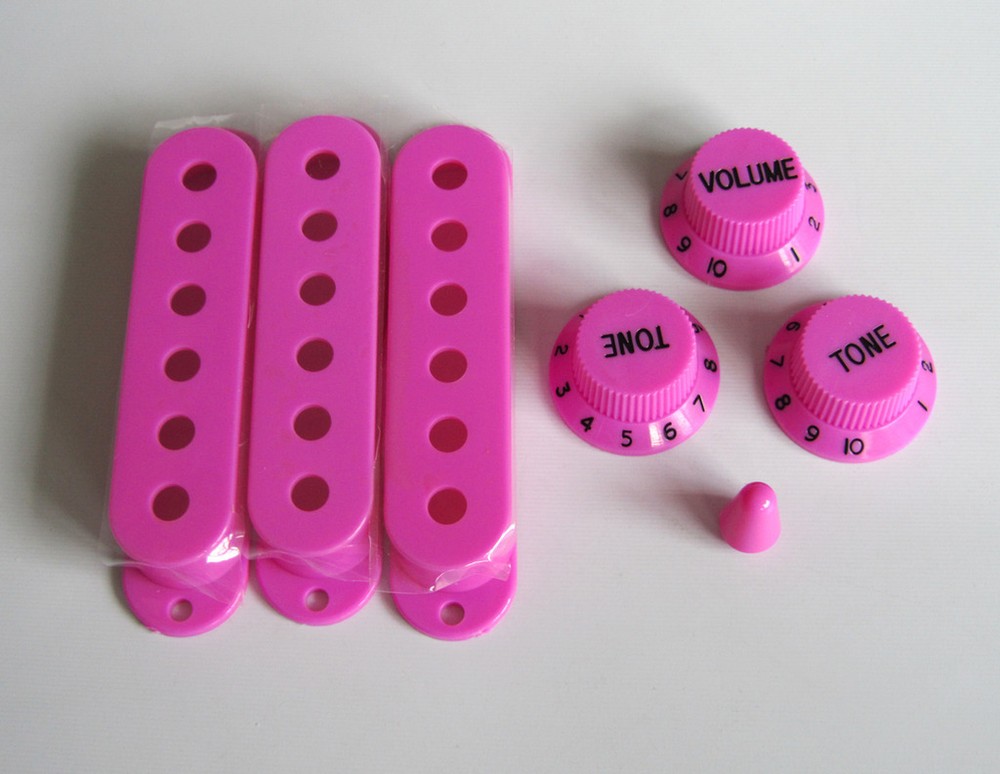 Purple ST Style Knobs,ST Single Coil Pickup Covers and 5 Way Switch Tip
