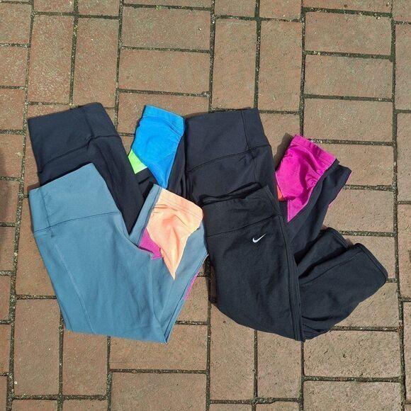 Lot 4 Nike Low Rise Veneer Capris 2.0 Dri-FIT XS Workout Running Athletic Yoga