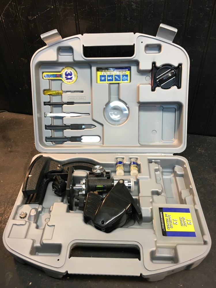 Micro-Science Microscope Kit with Case (Not a complete set) As Is