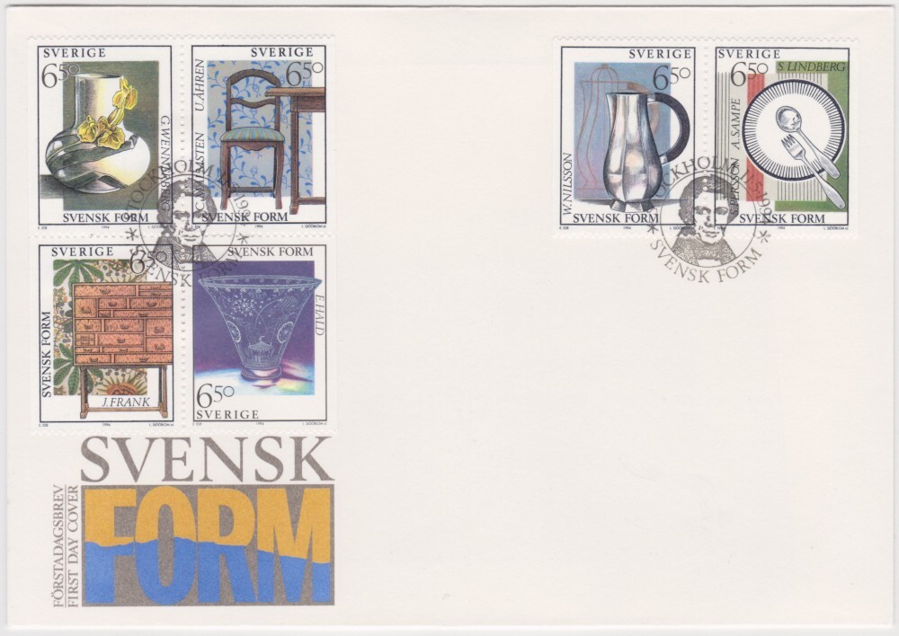 Sweden FDC 1994, Swedish Design, Mint