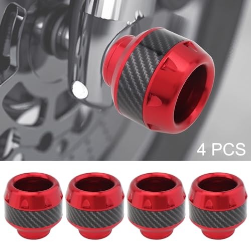 4pcs Universal Fork Frame Sliders Crash Protectors Wheel Crash Protector Red