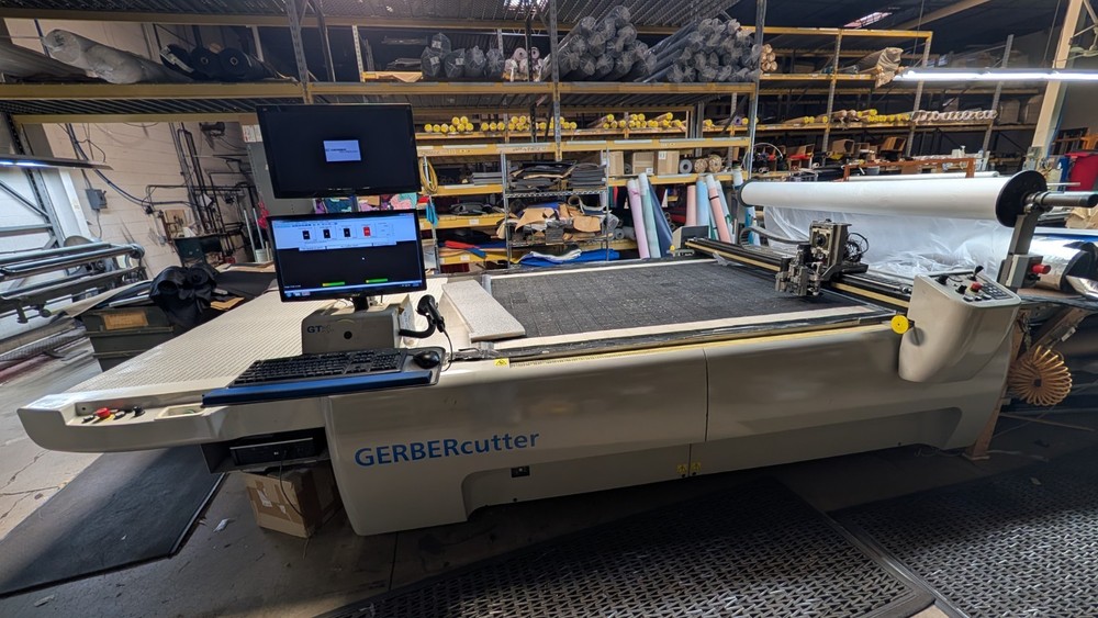 Gerber GTXL CNC Knife Cutter, Conveyorized