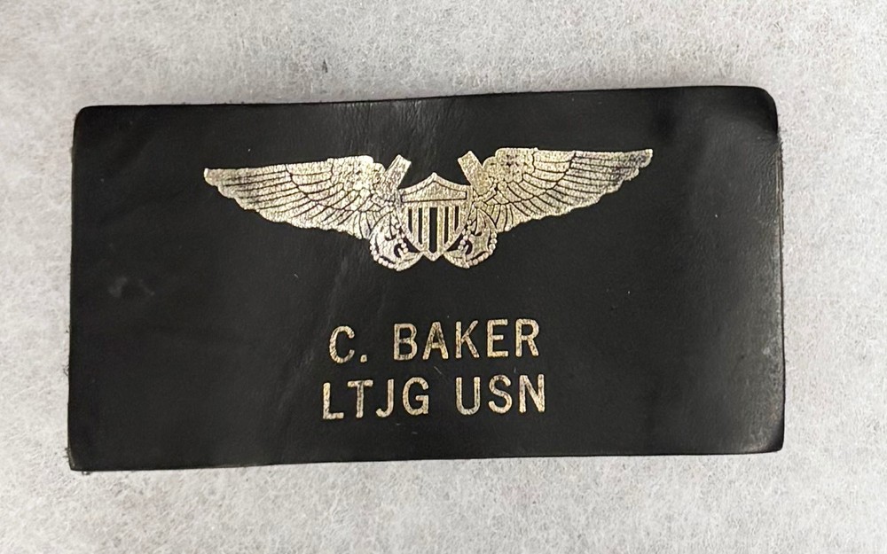 USN  C. Baker LTJG Flight Jacket Name Tag