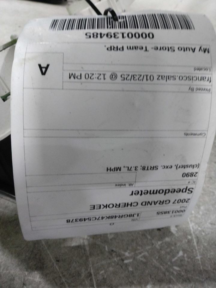 Speedometer Cluster MPH Fits 07 COMMANDER 381771