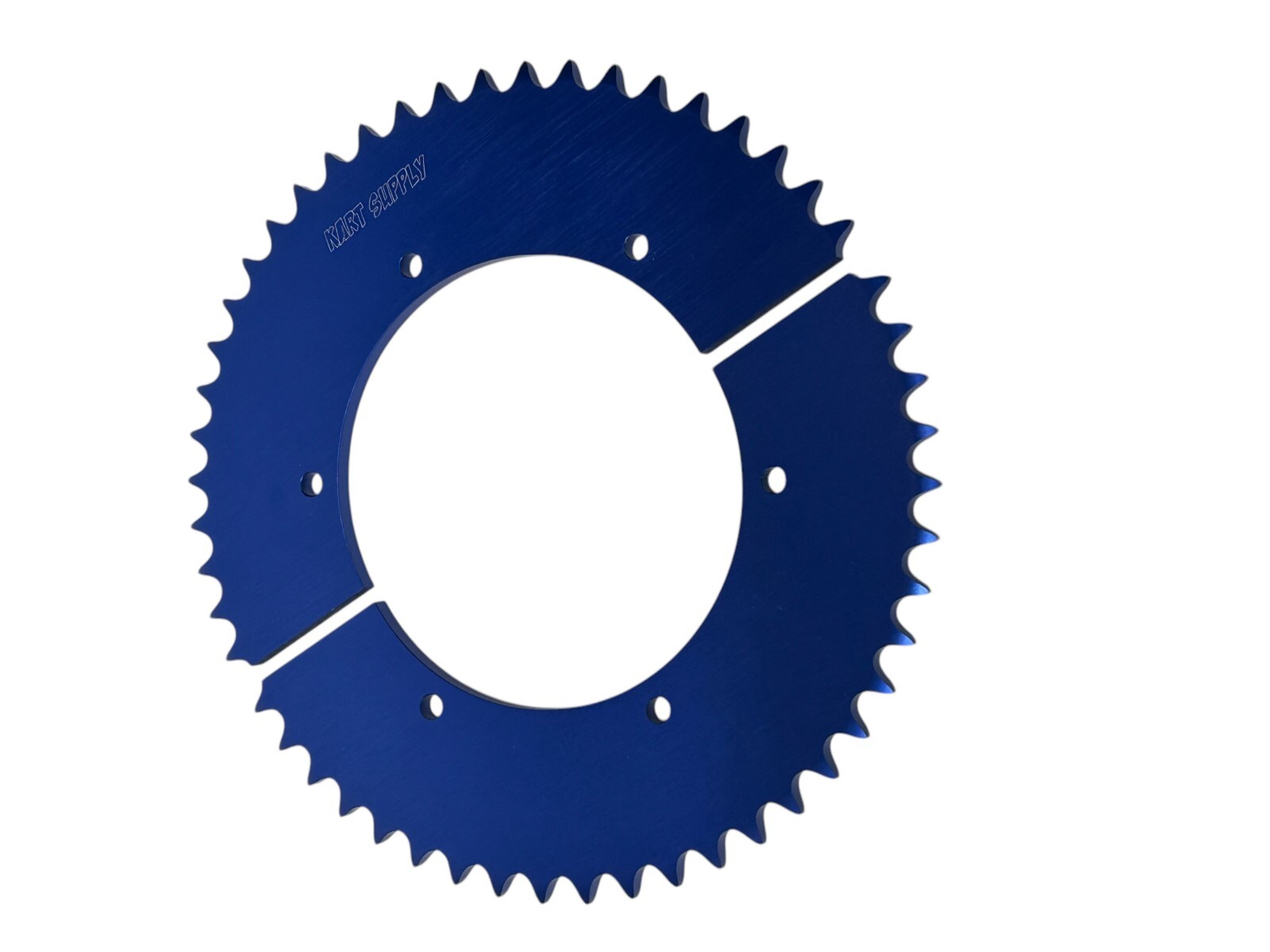 Split Aluminum Sprocket for 420 or 40 Chain. Multiple Sizes Available. Blue
