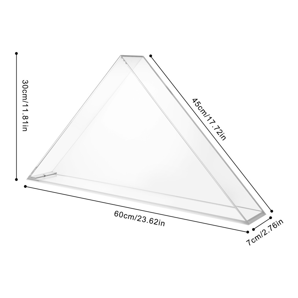 Flag Display Case Clear Acrylic Flag Box Triangle Holder for Table Wall Mounted