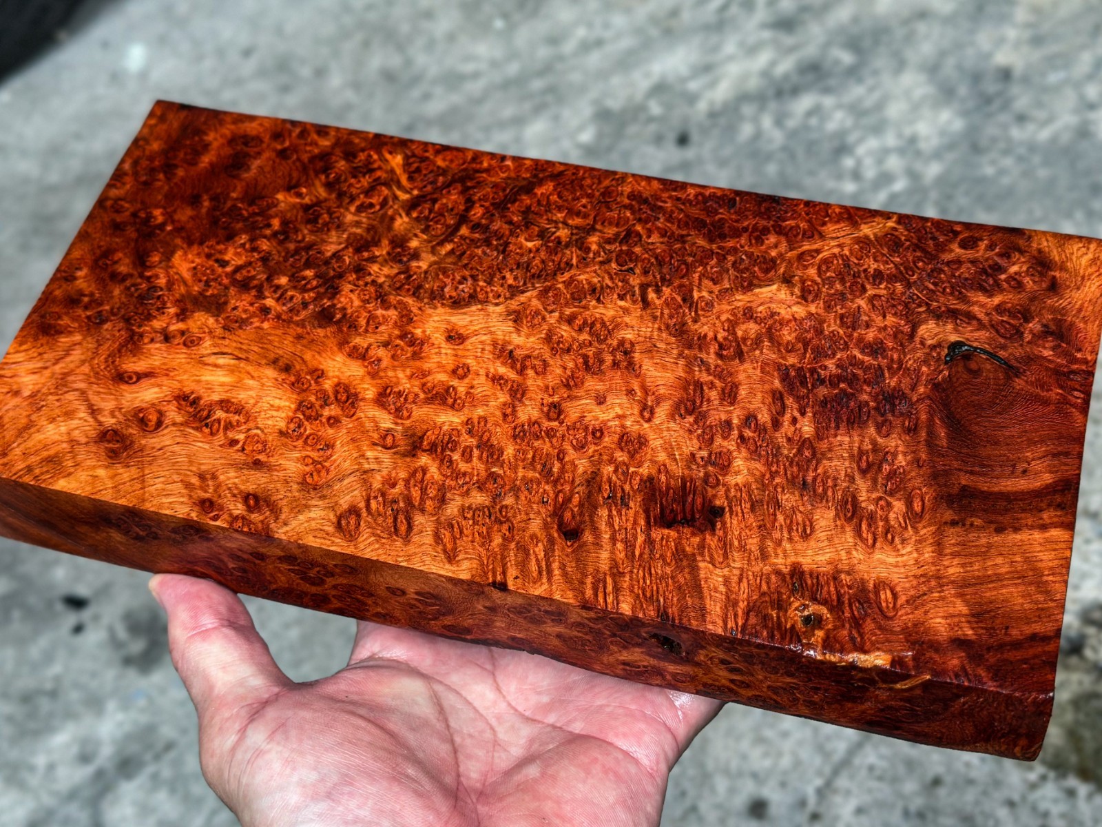 RARE!! Amboyna Burl ,Exotic Wood, Lumber, Knife Timber Handle Lumber #2895