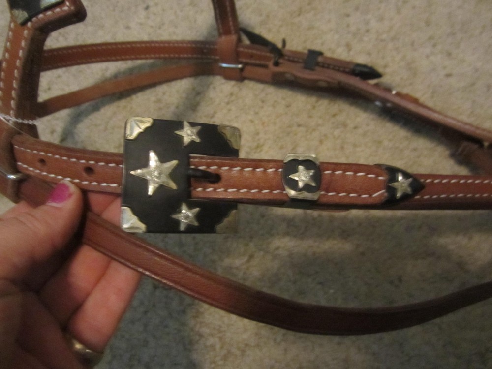 CLEARANCE Quality made HEADSTALL, DIAMOND STAR CONCHOS