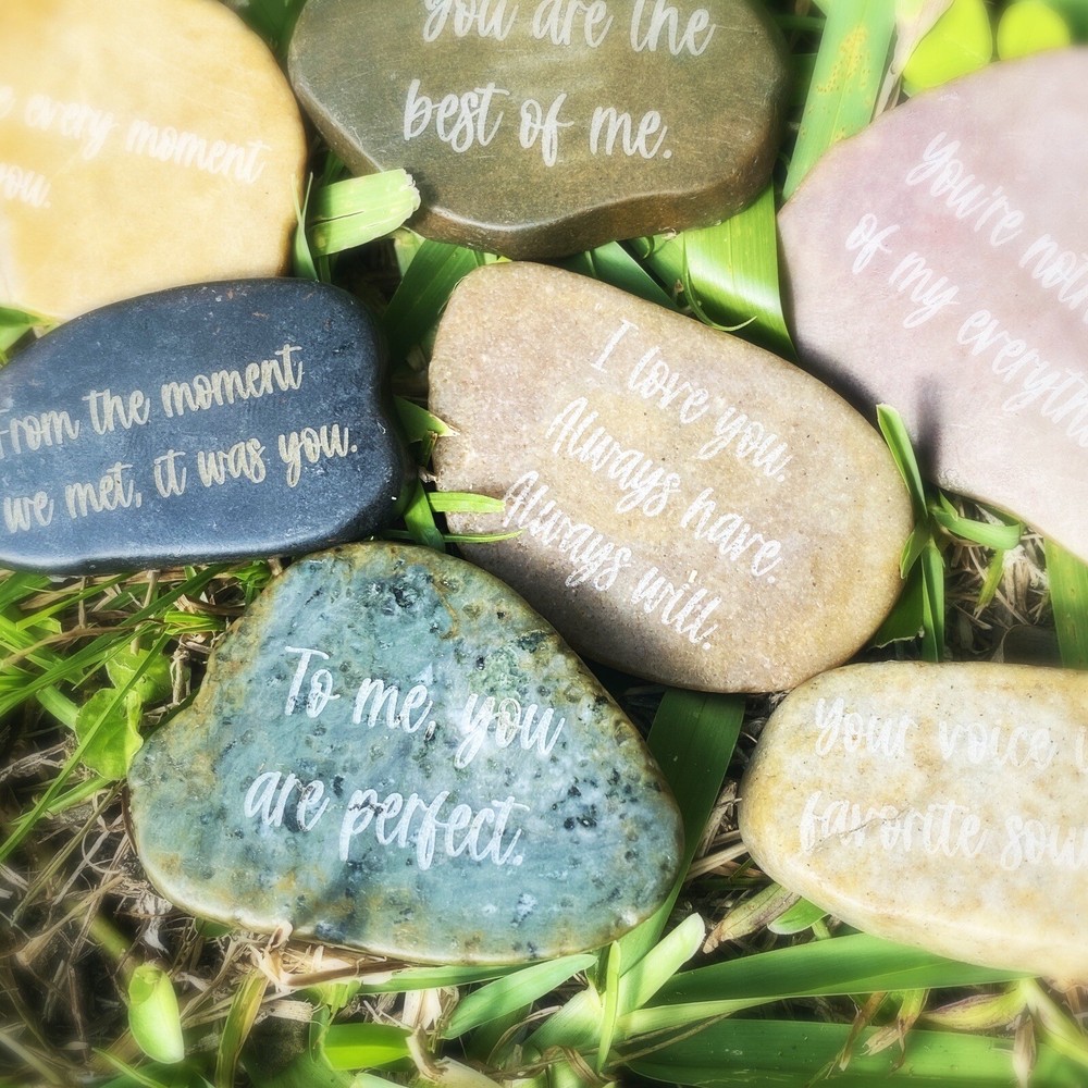 Personalized Engraved River Rocks Message Rocks