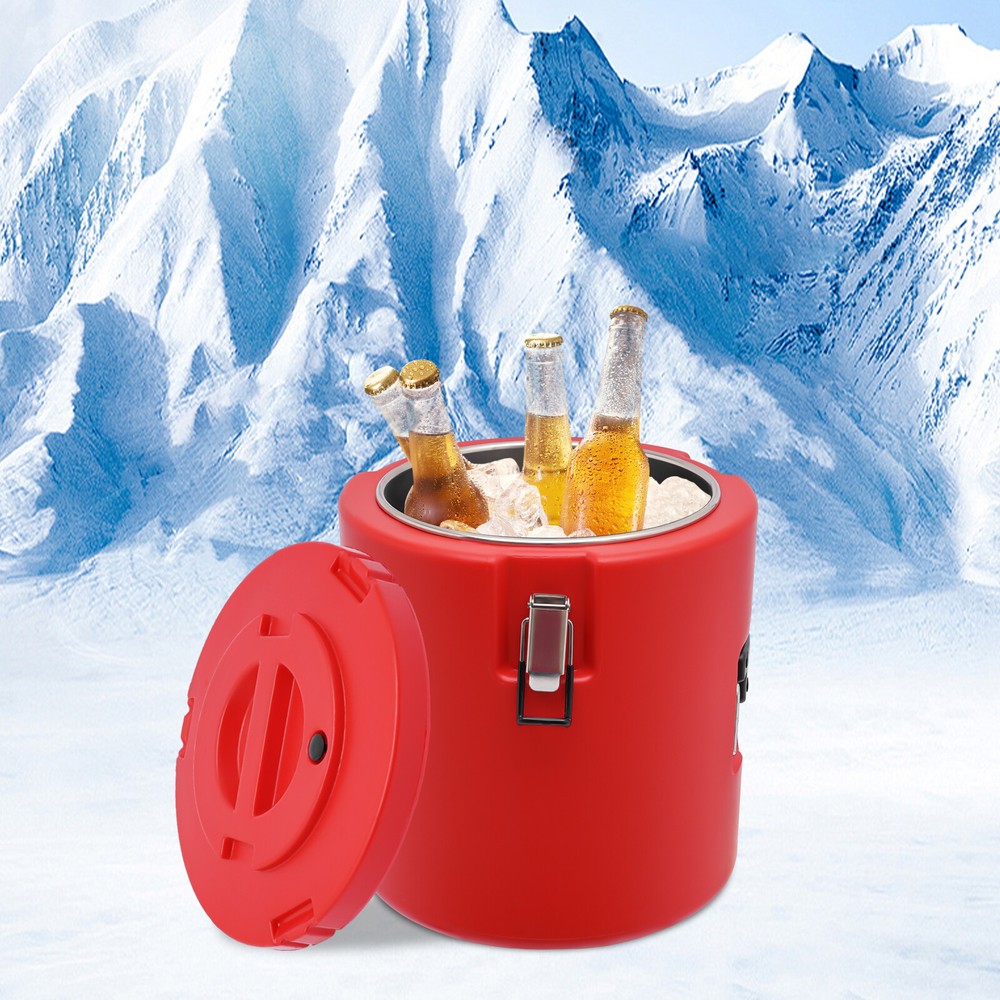 Red 15L Insulated Soup Container with Lid - Durable & Versatile Design