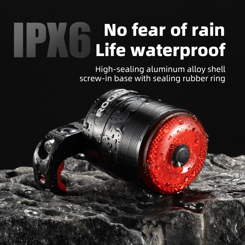 ROCKBROS Smart Brake Taillight LED Bike Taillight Bicycle Rear Seat Light USB-C