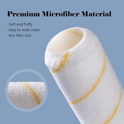 Paint Rollers, 5 Pack, 9 Inch Paint Roller Covers, Microfiber Paint Rollers,