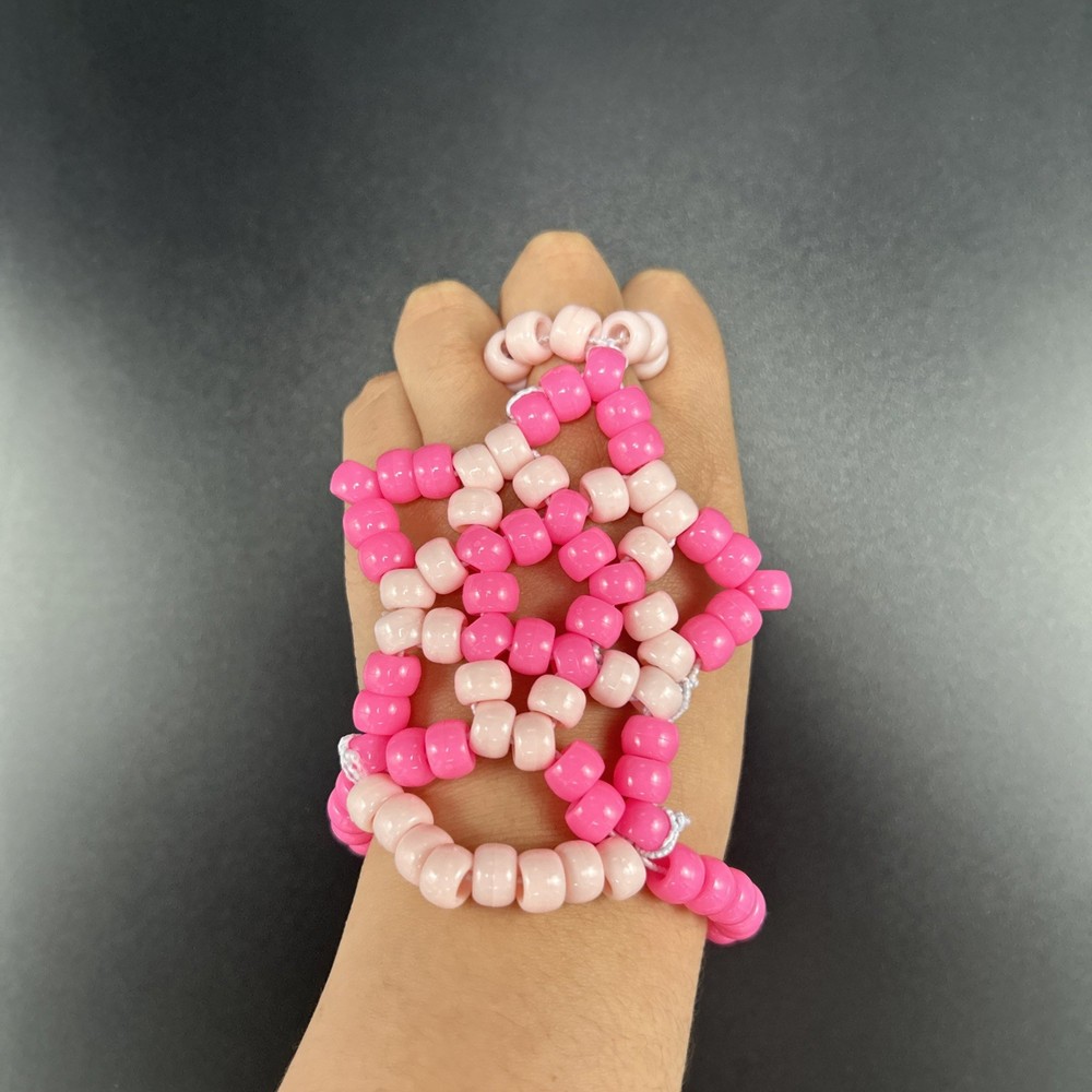 Kandi Glove Handmade Star pink
