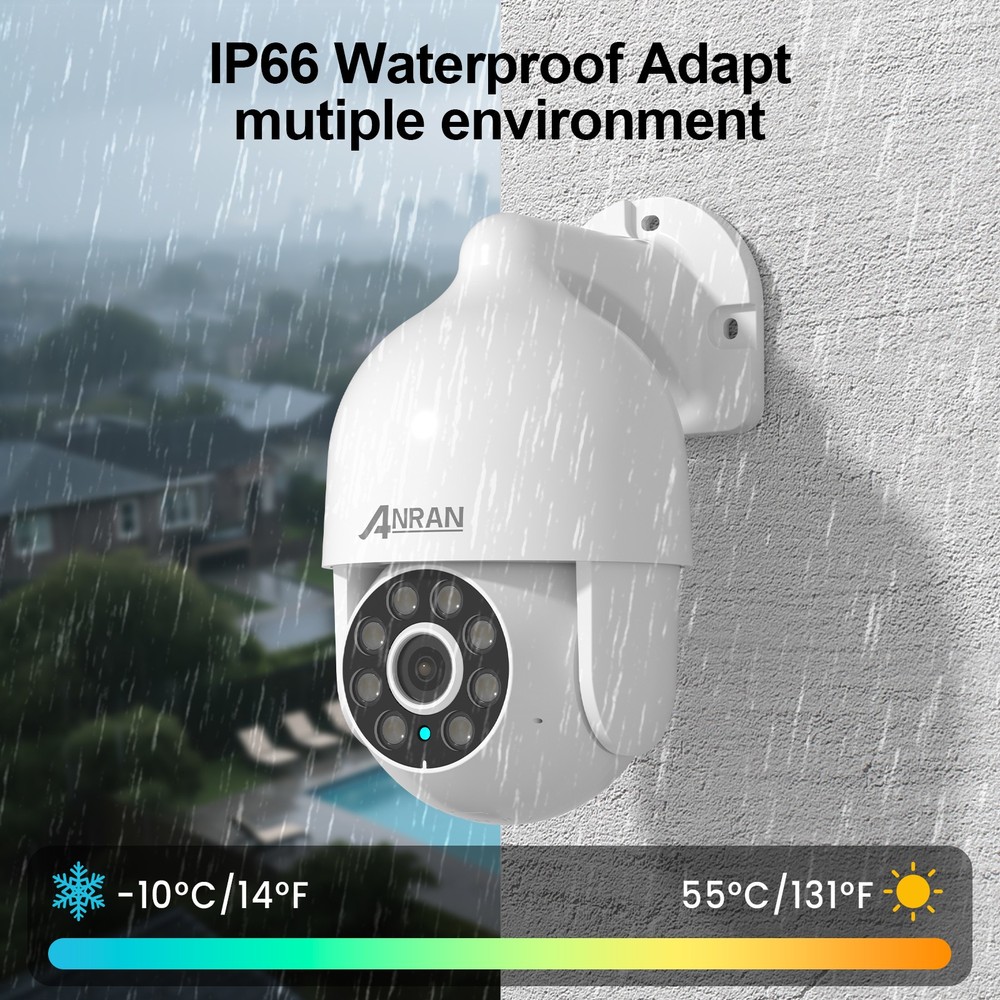ANRAN 4K 4-Camera PoE Security System 8-Channel NVR 2TB,Easy Plug & Play Setup