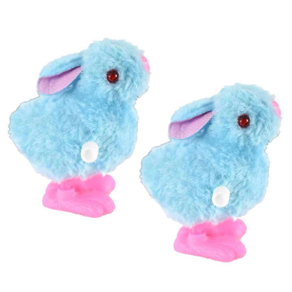 Wind Up Hopping Bunny Easter Egg Bunny 2 Pack (Blue)