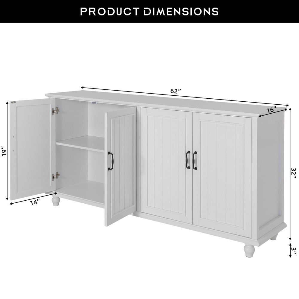 Buffet Sideboard Coffee Bar Cabinet Storage Cabinet Accent Server Table Kitchen
