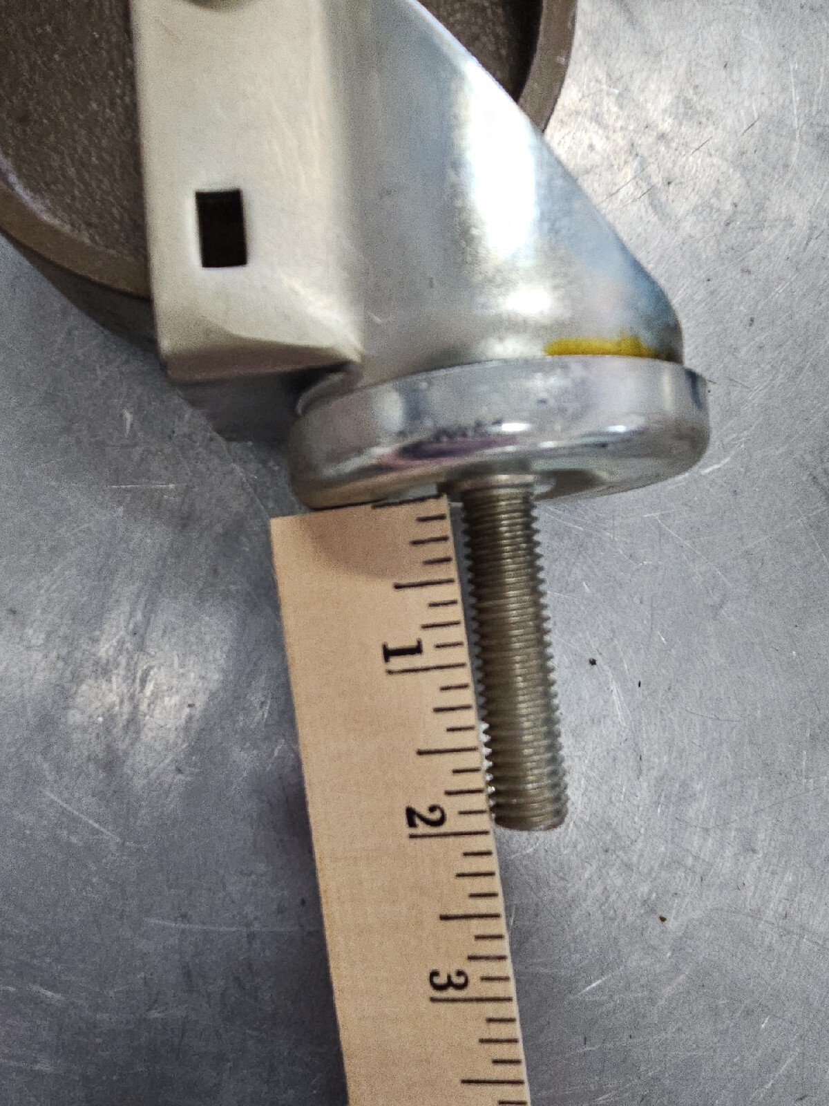 (4pc) 4 Inch Steel Wheel Swivel 1/2"-13 Threaded Stem Caster (new)