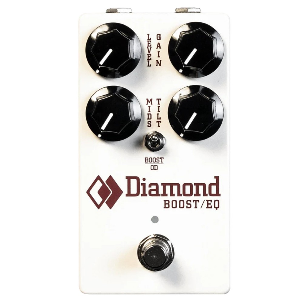 Diamond Boost/EQ Effects Pedal, White