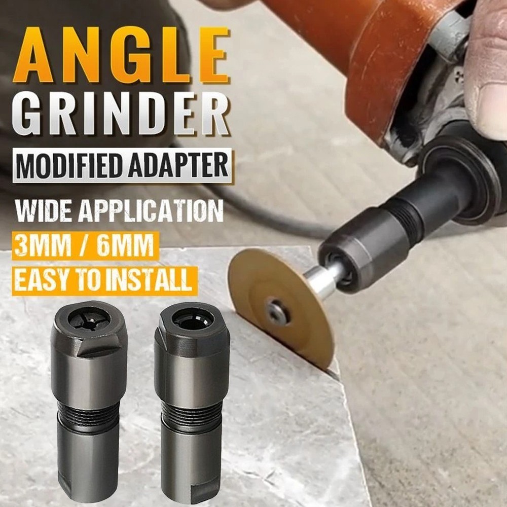 2pc 100-type Angle Grinder Modified Adapter To Straight Grinder Chuck-M10-Thread