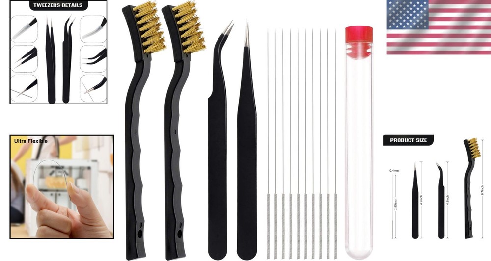 3D Printer Nozzle Cleaning Kit - 10 Precision Needles for Ultimate Maintenance