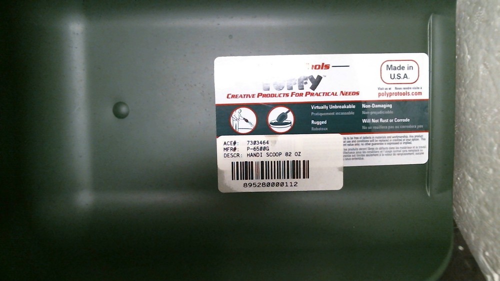 POLY PRO TOOLS P-6500G 82 oz Hand Scoop, FREE SHIPPING