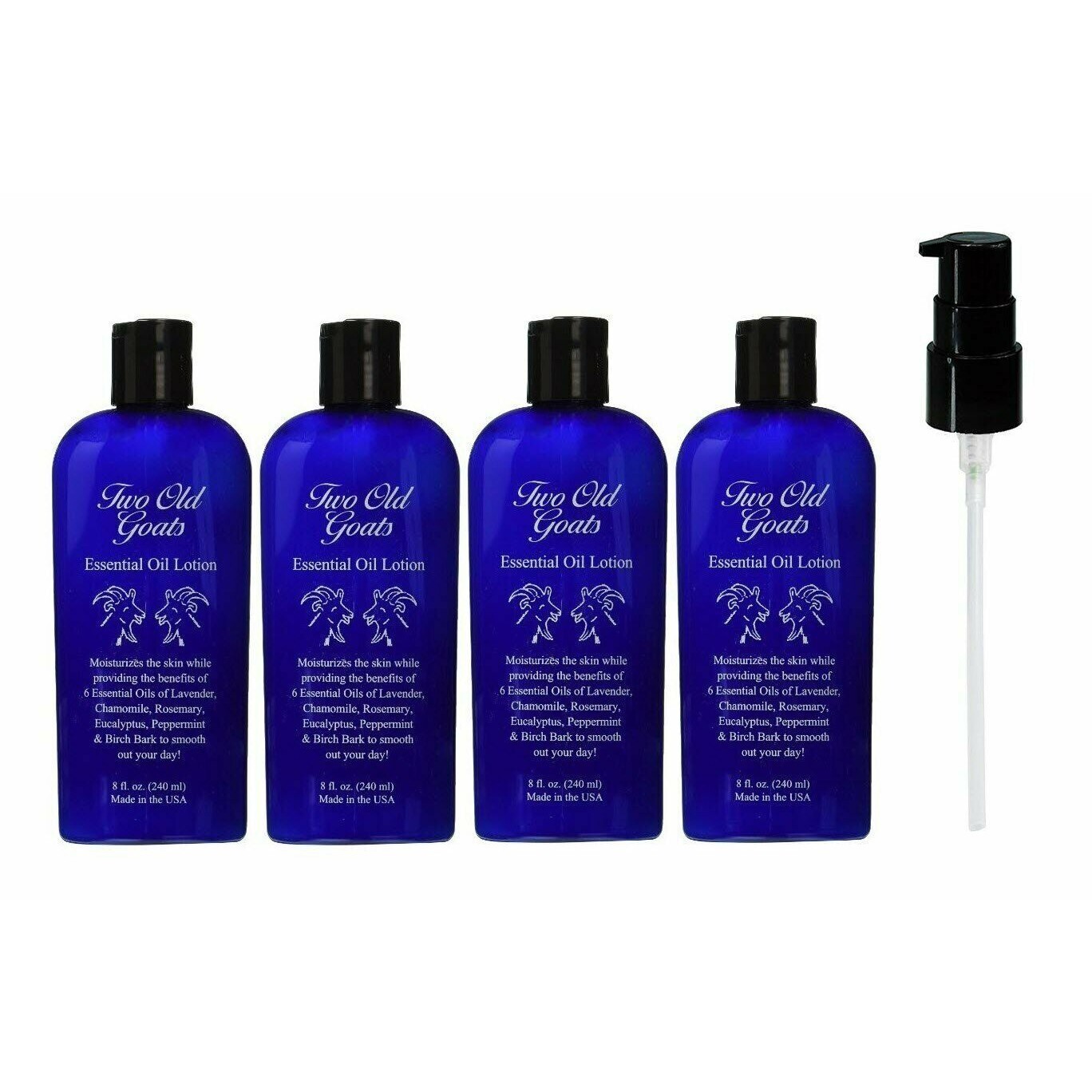 Two Old Goats Essential Oil Blend, 8 Oz. with Dispenser Pump (4 Pack)