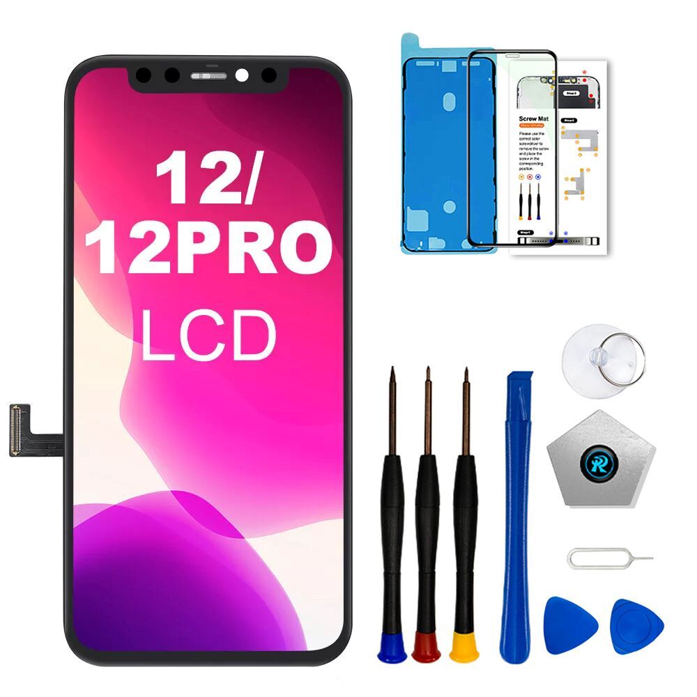 For iPhone 12/12 Pro LCD Display Touch Screen Replacement Digitizer Assembly Kit