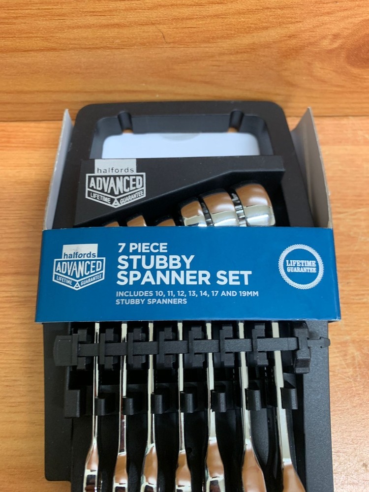 Halfords Advanced 7 Piece Stubby Spanner Set