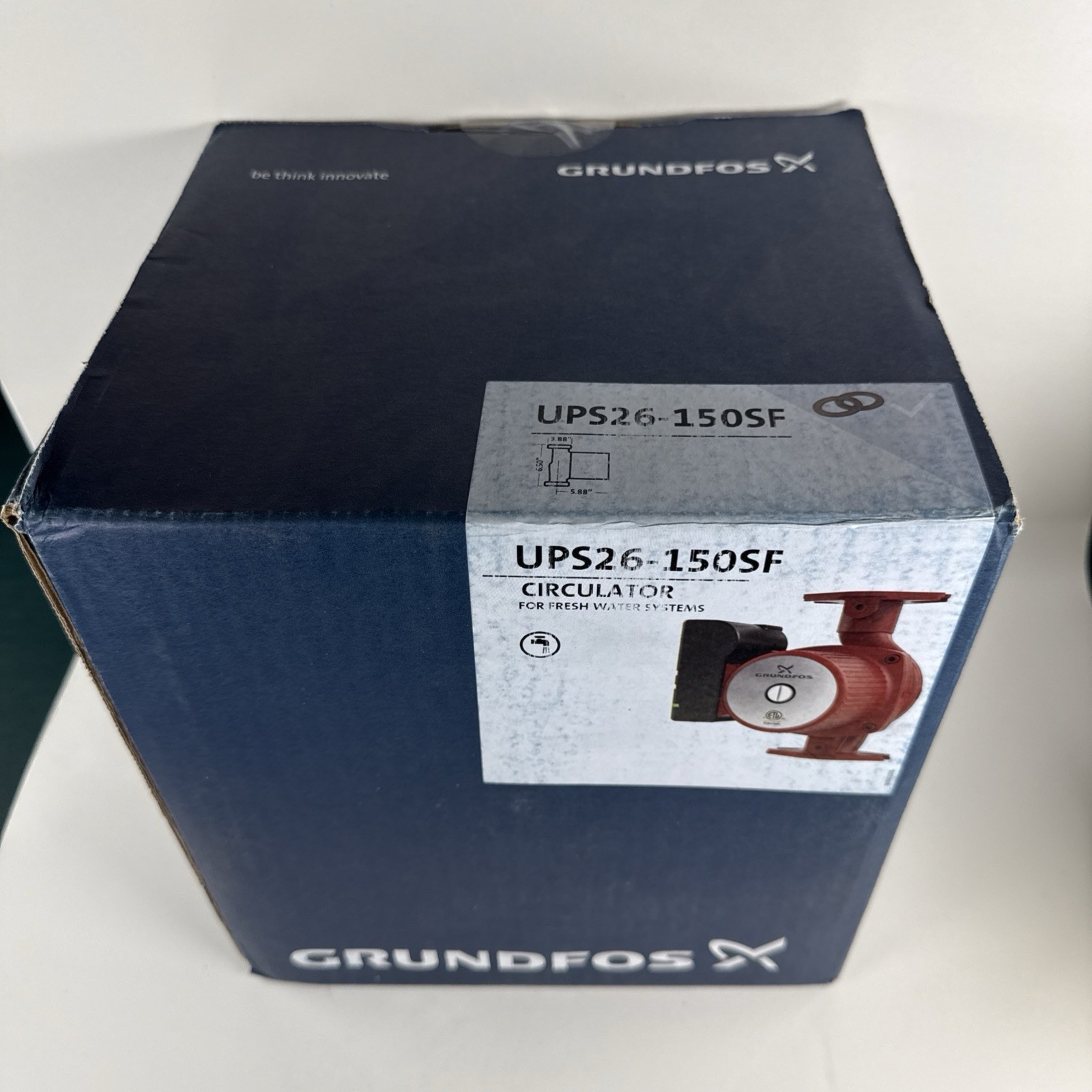 New GRUNDFOS, 95906632, UPS26-150SF, 3-Speed, Stainless Steel, Circulator Pump