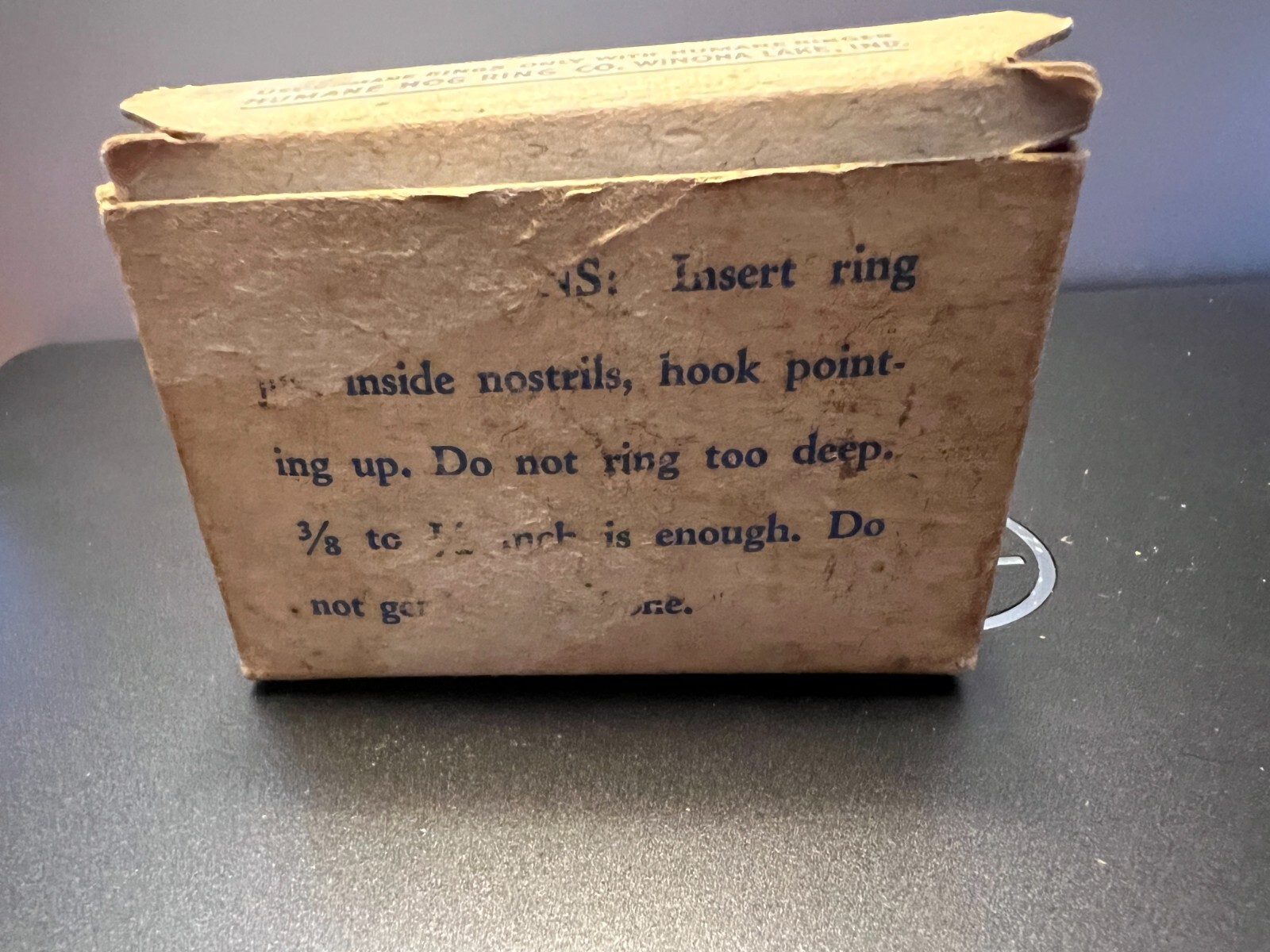 Vintage advertsing Humane Hog Rings (9 Rings) Humane Hog Ring Co.