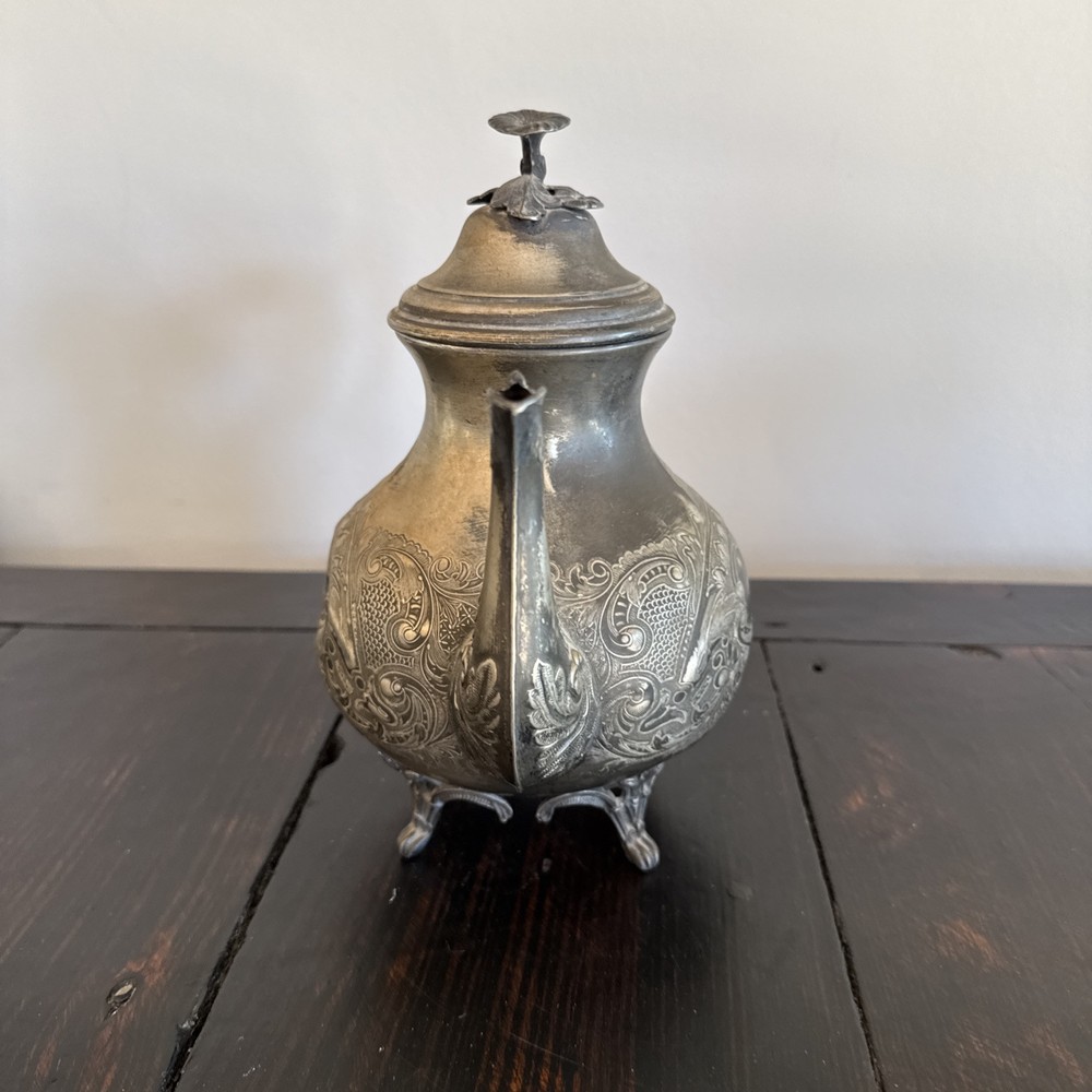silver plated vintage teapot