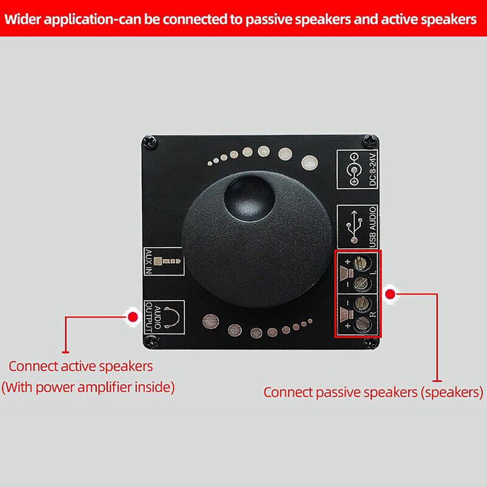 Mini Portable Bluetooth 5.0 Wireless Stereo Audio Power Digital Amplifier Board