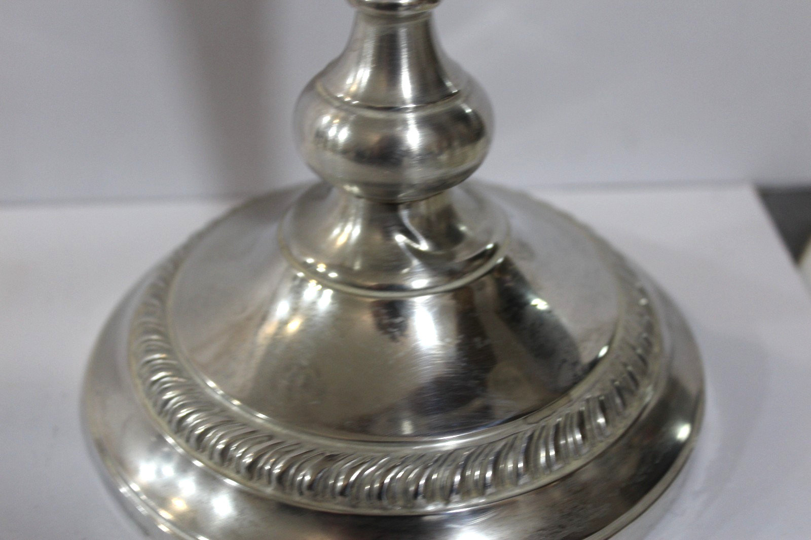 Pair Sterling Silver Preisner Candelabra Georgian 3 Arm Candlesticks 16" #743