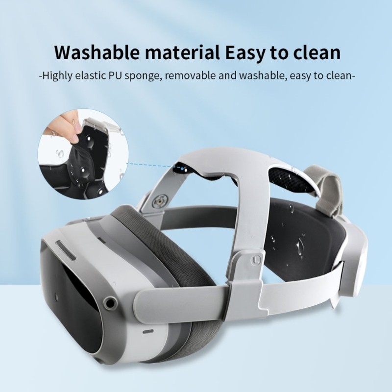 VR Headset Strap Headband for Pico 4 VR Headset Washable Sponge Head Strap