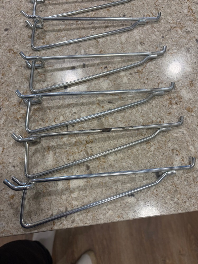 Pegboard Shelf Hooks for 1/4" Peg Board - Shelf Organizer for Workshop or Garage