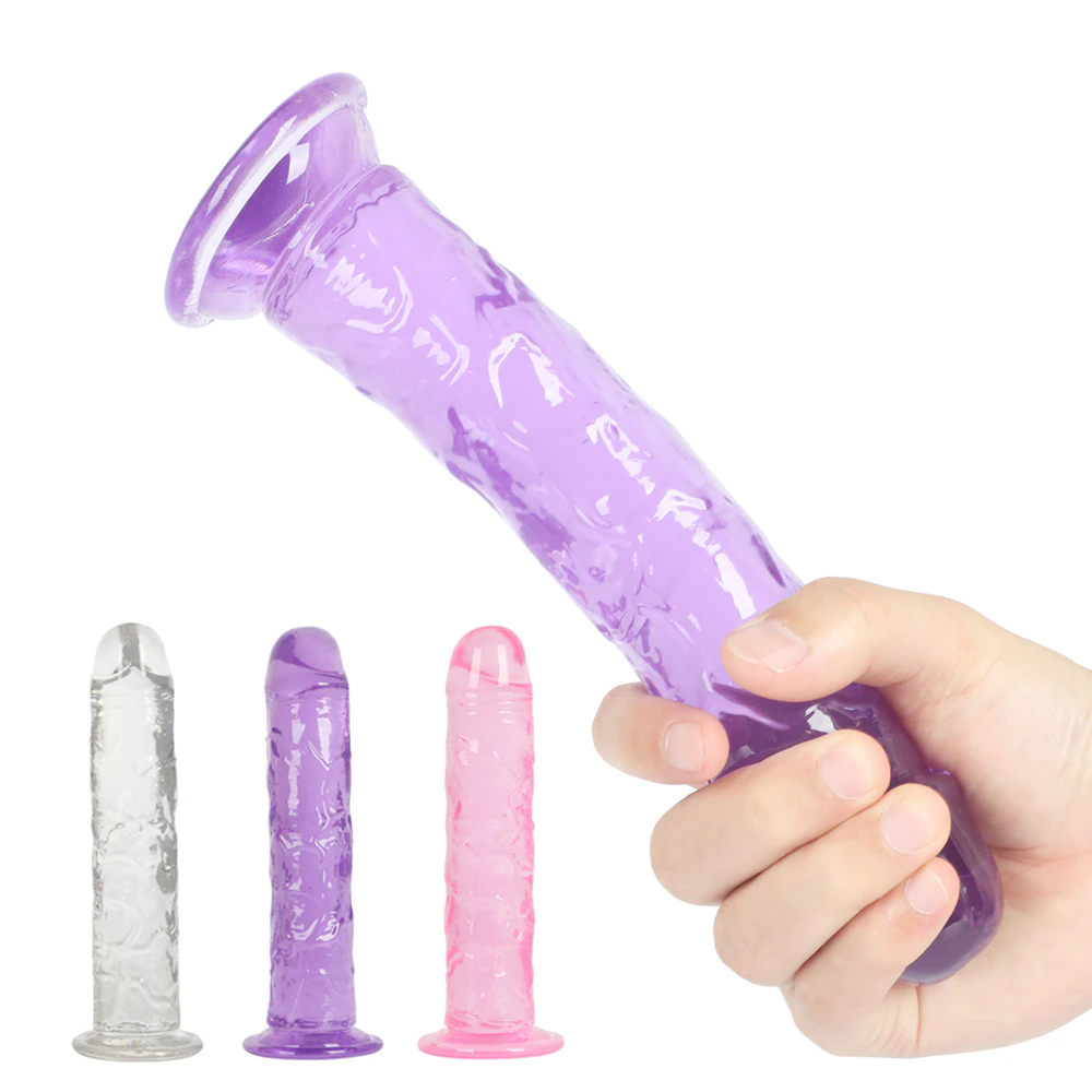 Jelly Dong Dildo Suction Cup G-Spot Waterproof Realistic Cock Veined Dildos Anal