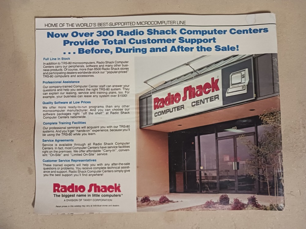 1983 Radio Shack TRS-80 Microcomputer Catalog (No. RSC-8)