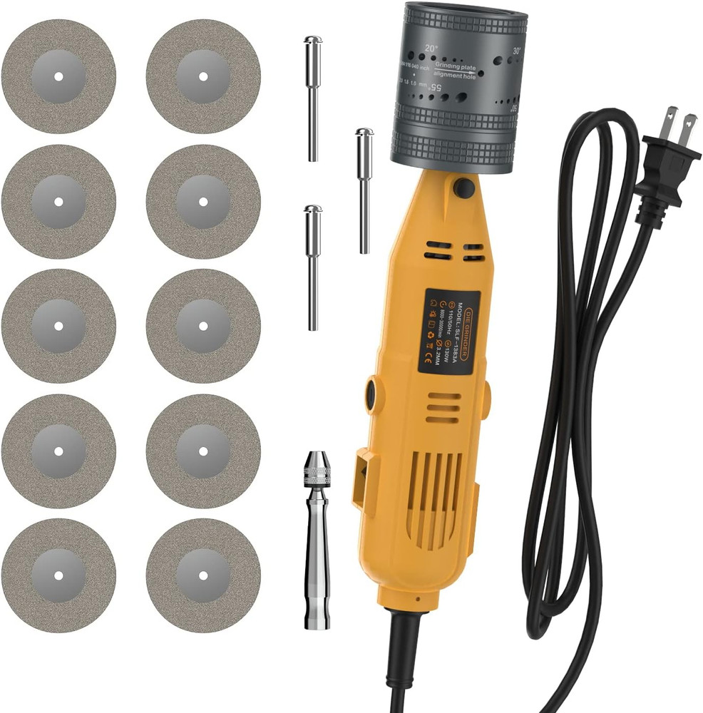 Tungsten Electrode Sharpener Grinder for TIG Welding, 6 Sizes 10 Angles, TIG Wel