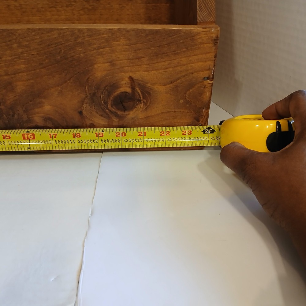 Large Pine Carpenters Tool Tote Box Planter Decor