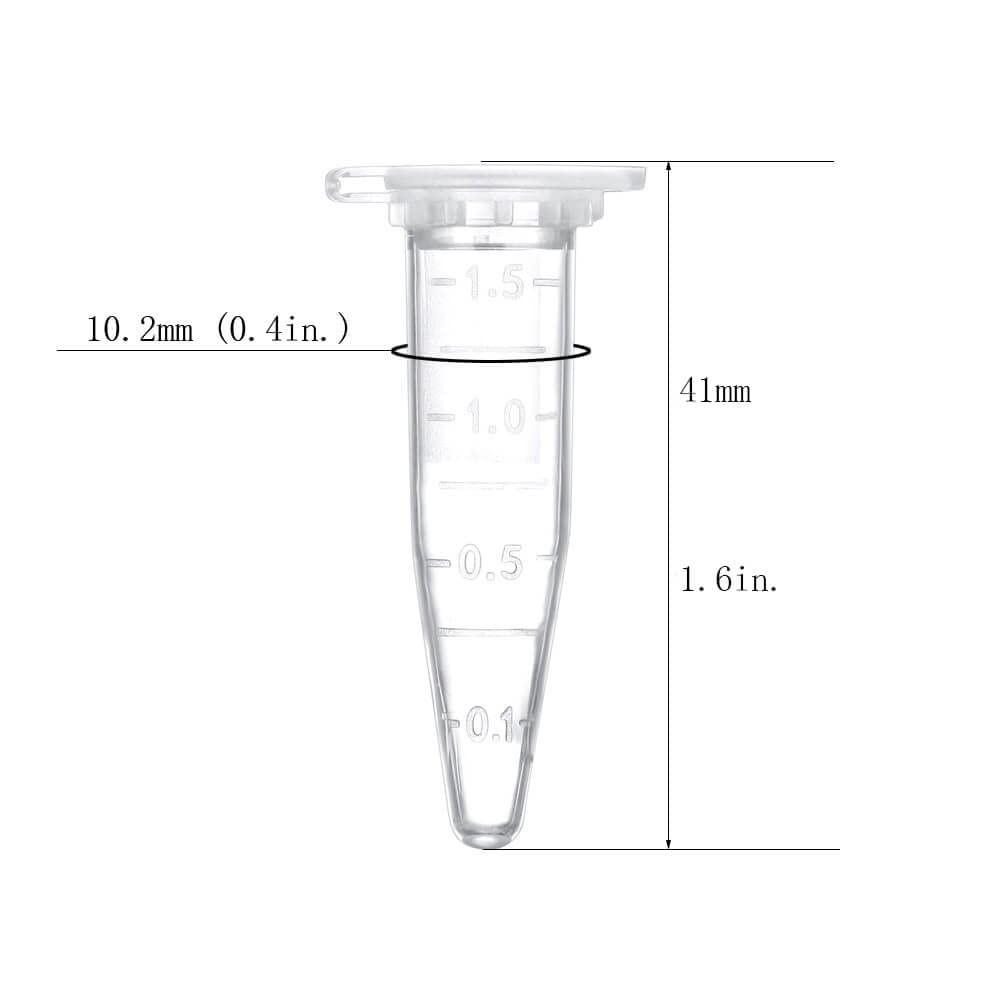 500 Sterilized 1.5ml Microcentrifuge Tubes - Precise Scale for Accurate Sampling