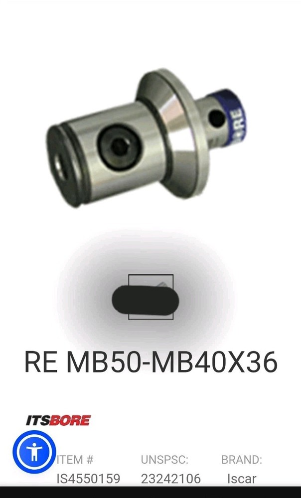 Iscar ITS BORE MB50-MB40X36. Modular Boring Connection