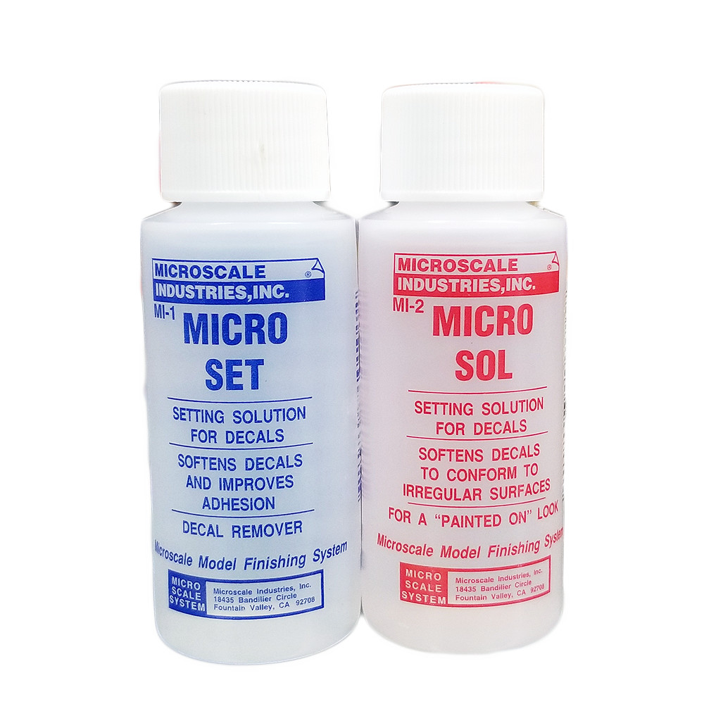 Microscale Micro Set/Micro Sol Decal Setting Solution Set MI-1/MI-2 - US