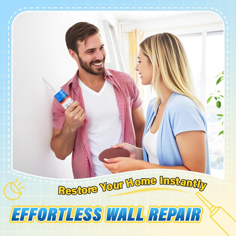 DIYSELF 9 Pack Drywall Repair Kit, Surface Spackle 9 Pack, White