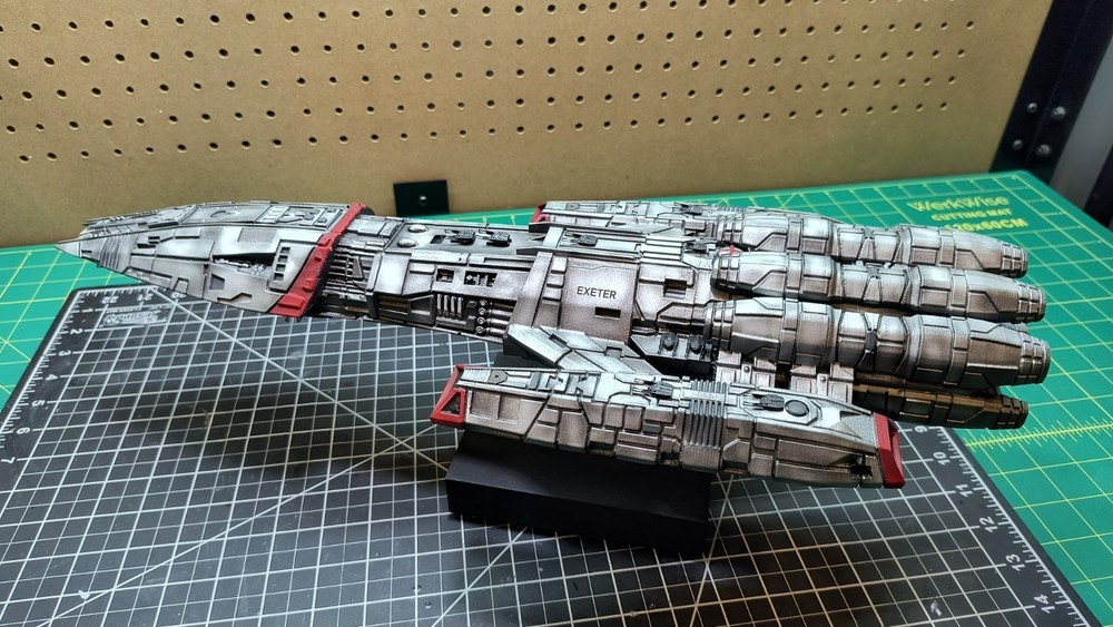 Battlestar Galactica Hermes Class Battlestar Custom Built Model 20" Long.