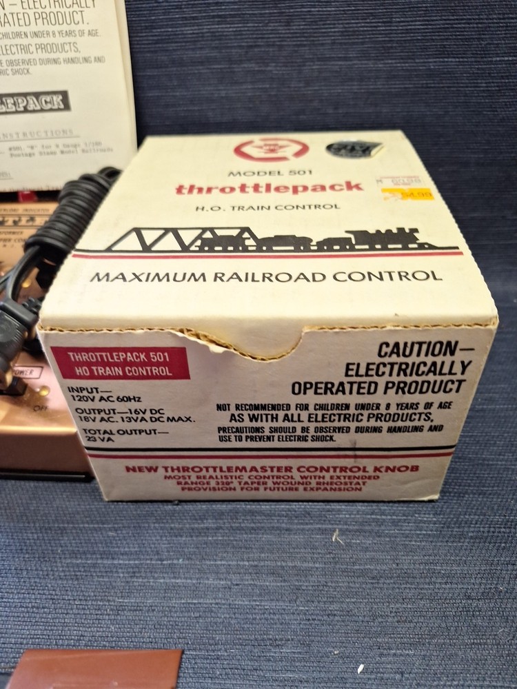 MRC Model 501 HO Train Throttle Pack – Complete HO Train Controller New NOS