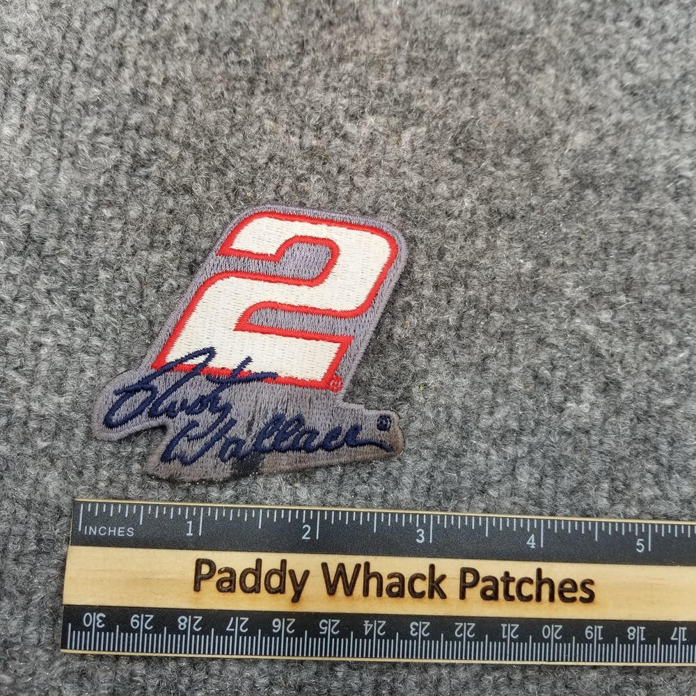 Vintage Rusty Wallace Number 2 NASCAR Patch Racing Damaged Threads K7