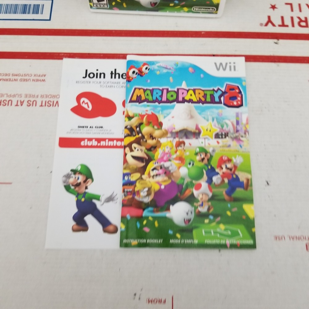 Mario Part 8 Case Manual Insert Only Nintendo Wii
