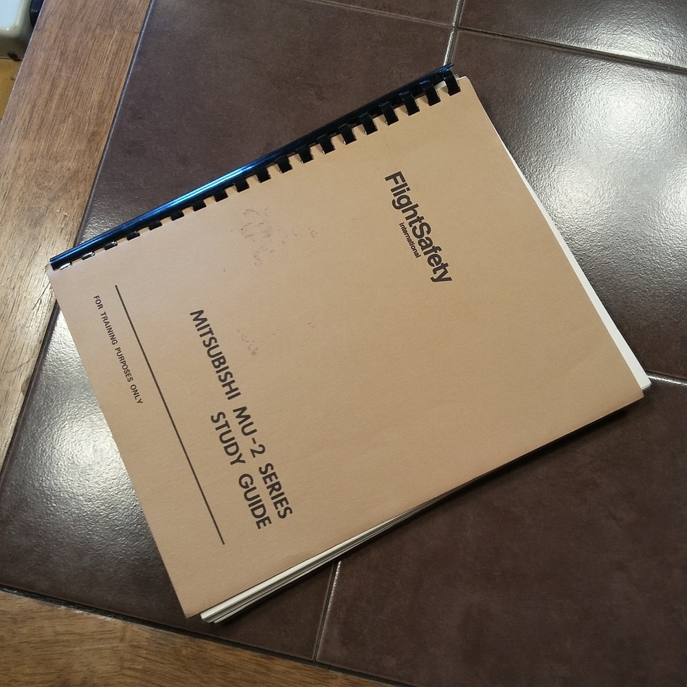 Mitsubishi MU-2 Groundschool Student Study Guide.