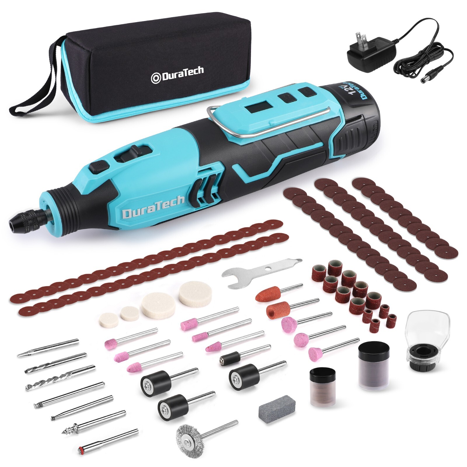 12V Cordless Rotary Tool Kit with 118PCS Accessories 2.0Ah Rechargeable Battery
